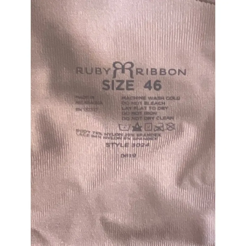 Ruby Ribbon Size 46 Tan Lace Second Skin Cami Tank Shaper Adjustable Straps - Picture 5 of 7